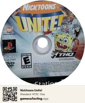 Nicktoons Unite! PlayStation 2, NTSC disc