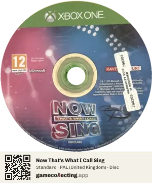 Now That's What I Call Sing Xbox One, PAL disc