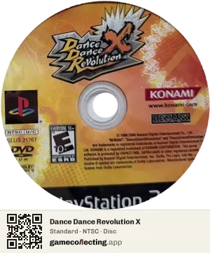 Dance Dance Revolution X PlayStation 2, NTSC disc