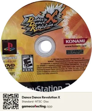Dance Dance Revolution X PlayStation 2, NTSC disc