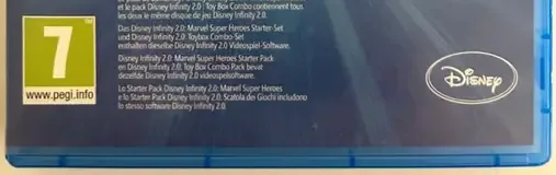 Disney Infinity 2.0, the PEGI square on its front