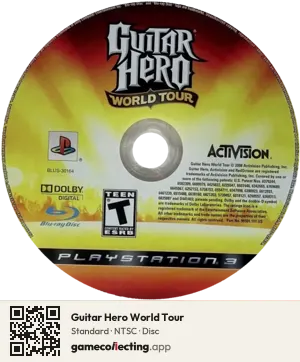Guitar Hero World Tour PlayStation 3, NTSC disc