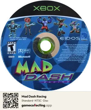 Mad Dash Racing Xbox, NTSC disc