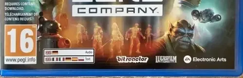 Star Wars Zero Company, the PEGI square on its front