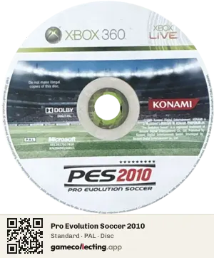 Pro Evolution Soccer 2010 Xbox 360, PAL disc