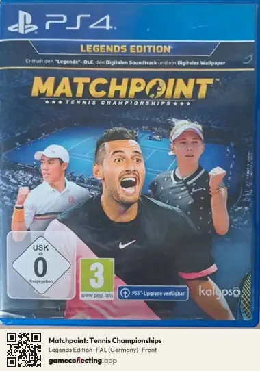 Matchpoint: Tennis Championships PlayStation 4, Germany box front