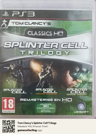 Tom Clancy's Splinter Cell Trilogy PlayStation 3, France box front