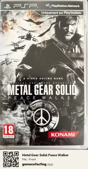 Metal Gear Solid: Peace Walker PlayStation Portable, PAL box front