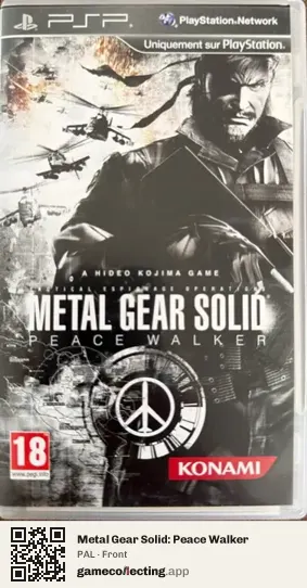 Metal Gear Solid: Peace Walker PlayStation Portable, PAL box front
