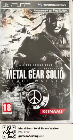 Metal Gear Solid: Peace Walker PlayStation Portable, PAL box front
