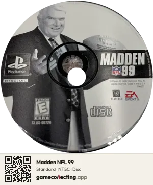 Madden NFL 99 PlayStation, NTSC disc