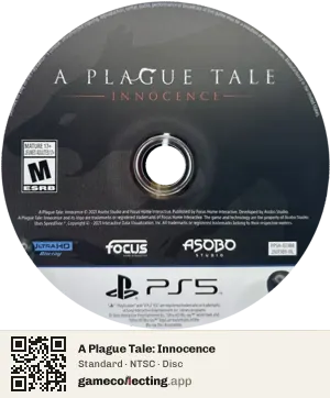 A Plague Tale: Innocence PlayStation 5, NTSC disc
