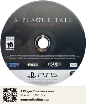A Plague Tale: Innocence PlayStation 5, NTSC disc