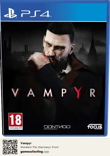 Vampyr PlayStation 4, Germany box front