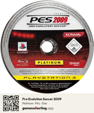 Pro Evolution Soccer 2009 PlayStation 3, PAL disc