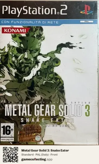 Metal Gear Solid 3: Snake Eater PlayStation 2, Italy box front