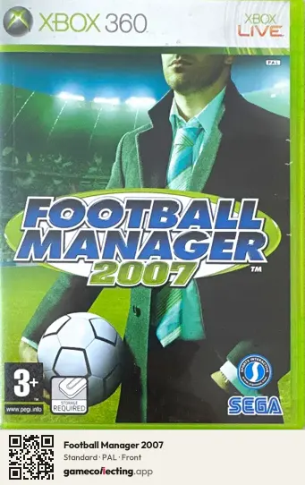 Football Manager 2007 Xbox 360, PAL box front