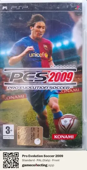 Pro Evolution Soccer 2009 PlayStation Portable, Italy box front