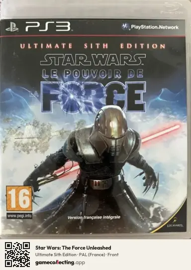 Star Wars: The Force Unleashed PlayStation 3, France box front
