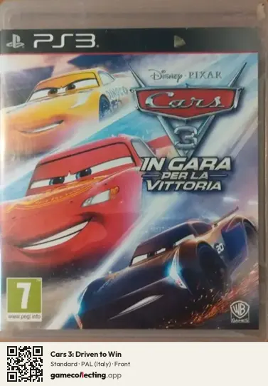 Cars 3: Driven to Win PlayStation 3, Italy box front