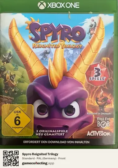Spyro Reignited Trilogy Xbox One, Germany box front