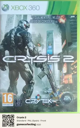 Crysis 2 Xbox 360, Spain box front