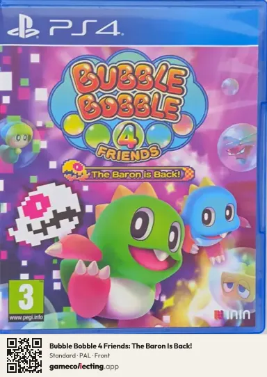 Bubble Bobble 4 Friends: The Baron Is Back! PlayStation 4, PAL box front