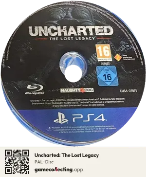 Uncharted: The Lost Legacy PlayStation 4, PAL disc