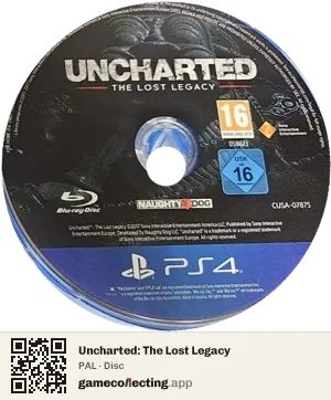 Uncharted: The Lost Legacy PlayStation 4, PAL disc