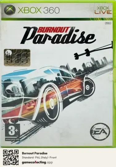 Burnout Paradise Xbox 360, Italy box front