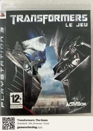Transformers: The Game PlayStation 3, France box front