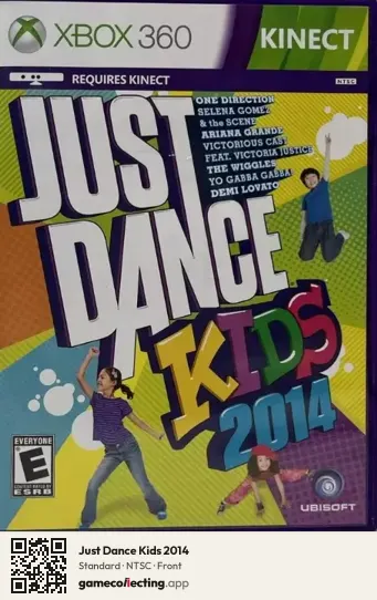 Just Dance Kids 2014 Xbox 360, NTSC box front