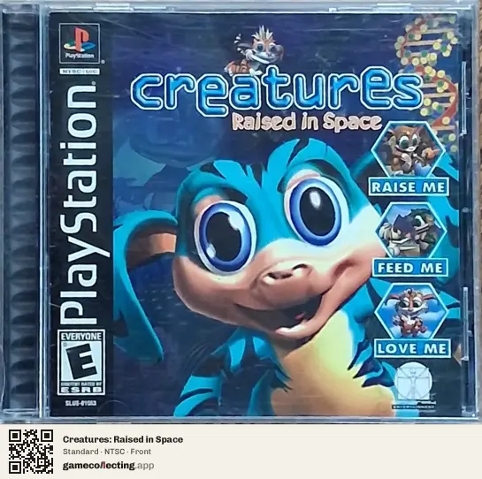Creatures: Raised in Space PlayStation, NTSC box front
