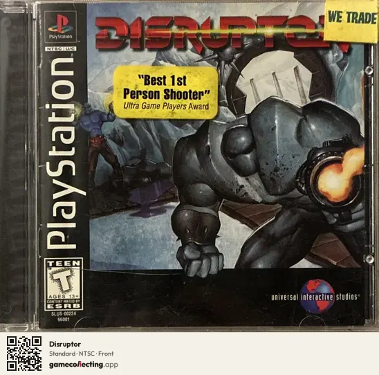 Disruptor PlayStation, NTSC box front