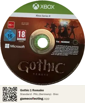 Gothic 1 Remake Xbox Series X, PAL disc