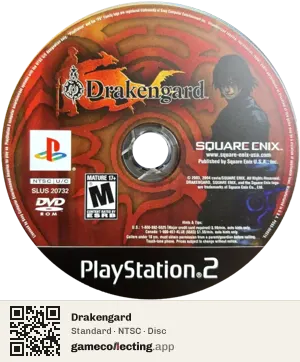 Drakengard PlayStation 2, NTSC disc