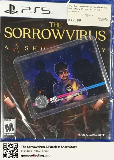 The Sorrowvirus: A Faceless Short Story PlayStation 5, NTSC box front