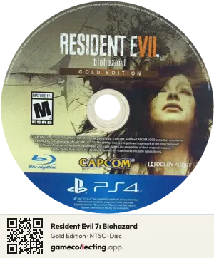 Resident Evil 7: Biohazard PlayStation 4, NTSC disc