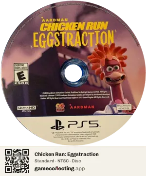 Chicken Run: Eggstraction PlayStation 5, NTSC disc