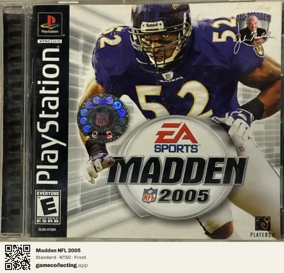 Madden NFL 2005 PlayStation, NTSC box front