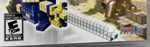 3D Dot Game Heroes, the ESRB box on its front