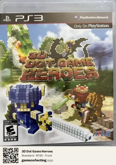 3D Dot Game Heroes PlayStation 3, NTSC box front