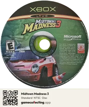 Midtown Madness 3 Xbox, NTSC disc