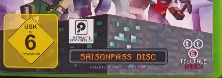 Minecraft: Story Mode, the USK square on its front