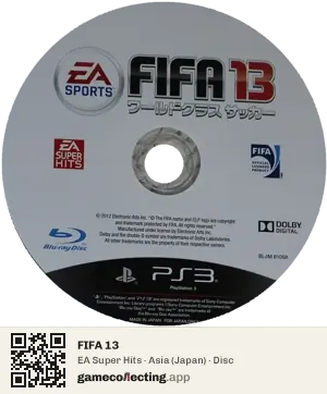 FIFA 13 PlayStation 3, Asia disc