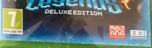 Minecraft Legends, the PEGI square on its front
