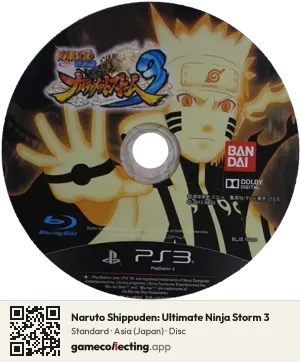 Naruto Shippuden: Ultimate Ninja Storm 3 PlayStation 3, Asia disc