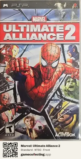 Marvel: Ultimate Alliance 2 PlayStation Portable, NTSC box front