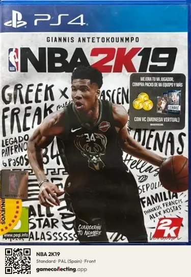 NBA 2K19 PlayStation 4, Spain box front