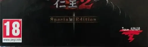 Nioh 2, the PEGI square on its front
